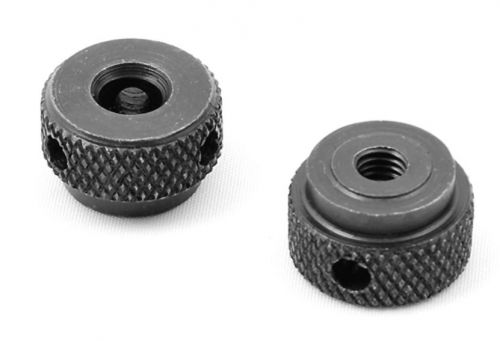 TMS M5 10-32 Thread 2pc Diamond Knurled Steel Thumb Nut Set for Scope Mount