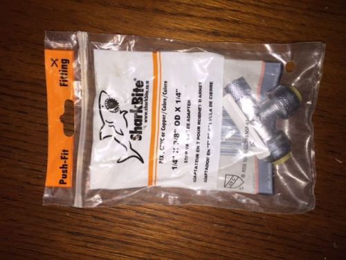 1/4&#034; sharkbite tee to shutoff valve 3/8&#034; od plumbing water for sale