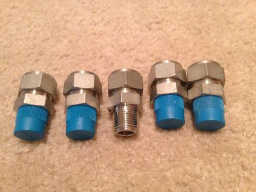 Swagelok 5  each 3/4&#034; x 1/2&#034;  Stainless Steel Adapters