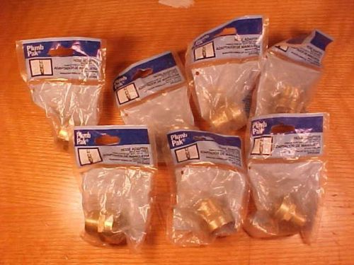 7 PLUMB PAK HOSE ADAPTERS PP25066 PLUMBING FITTINGS LOT