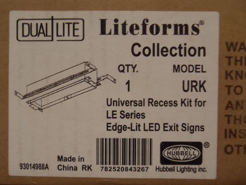 Hubbell dual lite urk liteforms universal exit light recess mounting kit le for sale