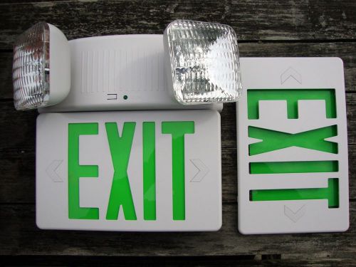 Hubbell compass combination emergency lights and exit sign for sale