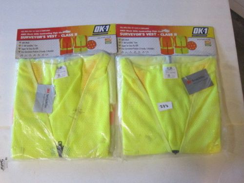 3m scotchlite 5x yellow lightweight polyester class 2 surveyor&#039;s vest for sale