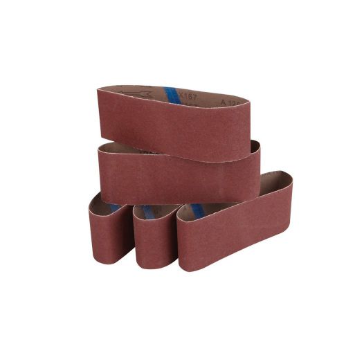 Pack of 5 aluminum oxide 3&#034; x 21&#034; 120 grit wood sanding belts world ship free us for sale