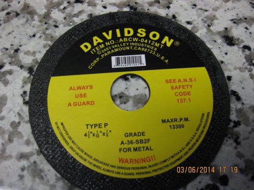 4pc Davidson 4-1/2&#034; x 1/32&#034;x 7/8&#034; Cut-Off Wheels FOR METAL