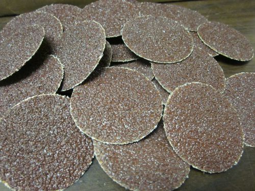 25pc 2&#034; 24 GRIT ROLOC COOKIE DISCS ALUMINUM OXIDE SANDING DISC ROLL LOCK TYPE R