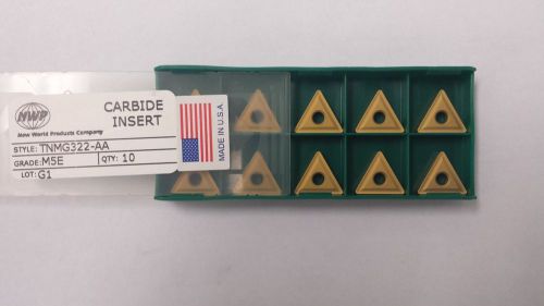 NEW WORLD PRODUCTS TNMG322-AA M5E (C5 MULTI CVD TIN COAT) CARBIDE INSERTS 10PCS