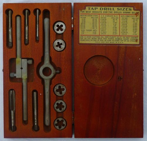 VINTAGE HENRY L. HANSON ACE TAP &amp; DIE SET NO. 1 N.C. - ORIGINAL COMPLETE - NEAT!