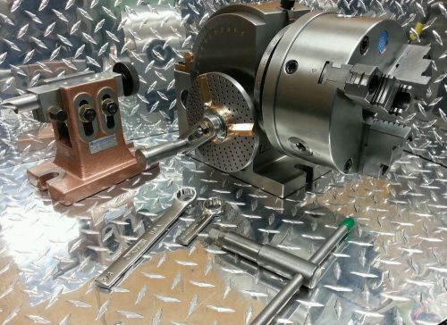 YUASA 550-031 Dividing Head 10&#034; Very nice With 6.5&#034; yuasa  Accu-Chuck Tail stock