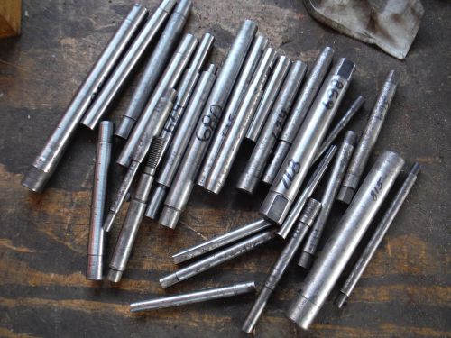 PILE OF METAL LATHE GRINDING MANDRELS MACHINIST TOOLING