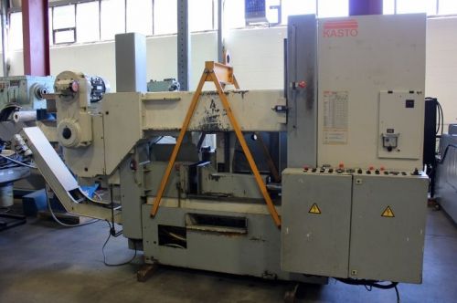 #hba520au kasto 22.7&#034; x 22.7&#034; horizontal band saw w/ shuttle feed (new 1998) for sale