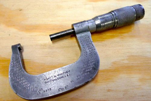 PRATT &amp; WHITNEY 1-2&#034; OUTSIDE MICROMETER machinist tools *15