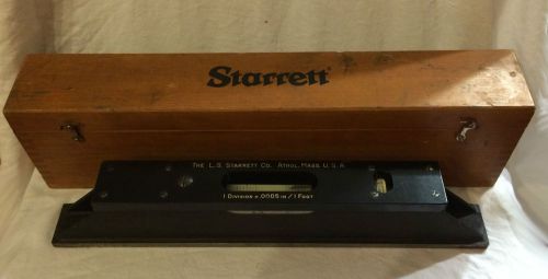 Starrett No. 199 Master Precision Machinist Level with Wooden Case