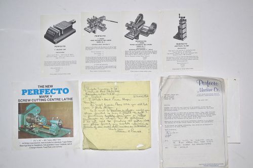 10pc perfecto brochure lot rr925  shaper machine vise lathe milling price list for sale