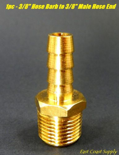 BRASS 3/8 ID HOSE BARB 3/8 NPT Fitting Coupler Air Fluid Fuel Gas Liquid Water