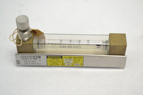 NEW FISCHER PORTER 10A6131N 0-200CC/MIN STAINLESS WATER 1/4 IN FLOWMETER B278817