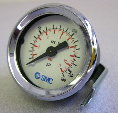 LOW PRICE!! NEW IN BOX SMC PRESSURE GAUGE 4K8-10P 0-11 bar / 0-160psi GLASS FACE