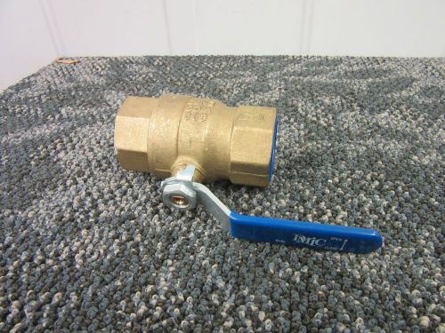 DMIC BRASS BALL VALVE 1 1/4&#034; 1.25&#034; THREADED WATER LIQUID SS STAINLESS STEEL NEW