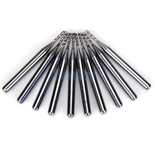 10 x 1.2mm/0.05&#034; micro carbide pcb cnc route drill bits for sale