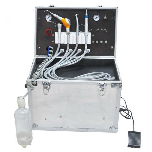 Hot dental turbine unit suction work air compressor 3 way  4 hole 110v for sale