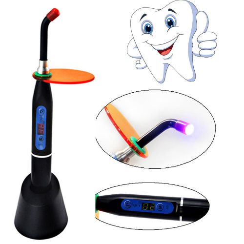 2015 Big Sale Dental 5W Wireless Curing Light Lamp 1500mw Optical fiber Black A+