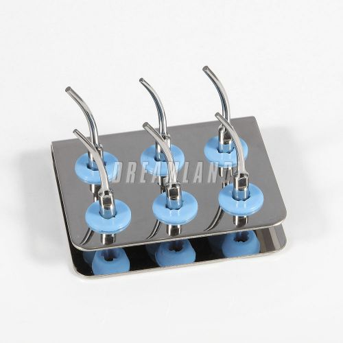 6pcs Dental Ultrasonic Scaler Prosthetic Tips SIL + Small Holder fit DTE Satelec