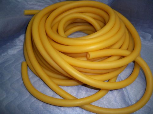 14 Feet 1/4&#034; I.D x 3/32 w x 7/16&#034; O.D Natural Latex Rubber Tubing Amber