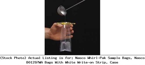 Nasco whirl-pak sample bags, nasco b01297wa bags with white write-on strip, case for sale