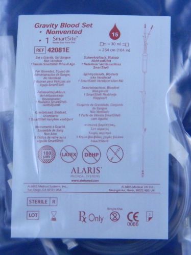 Carefusion Alaris Gravity Blood Set 15 Drops 42081E - LOT of 20!