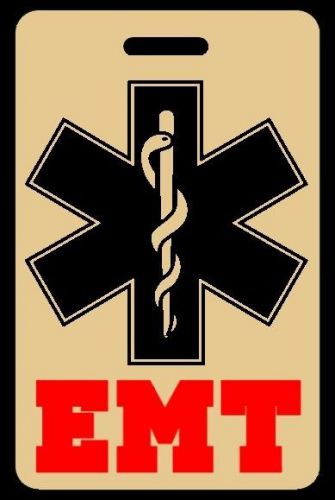 Tan EMT Luggage/Gear Bag Tag - FREE Personalization - New