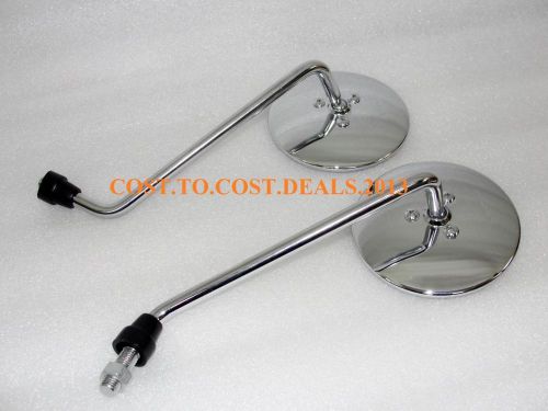 VESPA CHROMED ROUND HEAD SIDE MIRROR SET