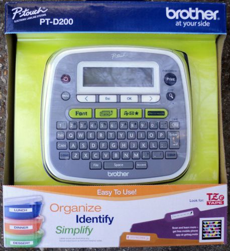 LABEL MAKER ELECTRONIC LABELER PRINTER BROTHER PT-D200 P-TOUCH - RETAIL $40