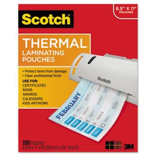 Scotch Laminating Pouches - 9&#034; Width X 11.50&#034; Length X 3 Mil (tp3854200)