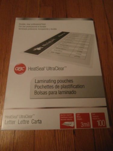GBC HeatSeal Laminating pouches letter size 100
