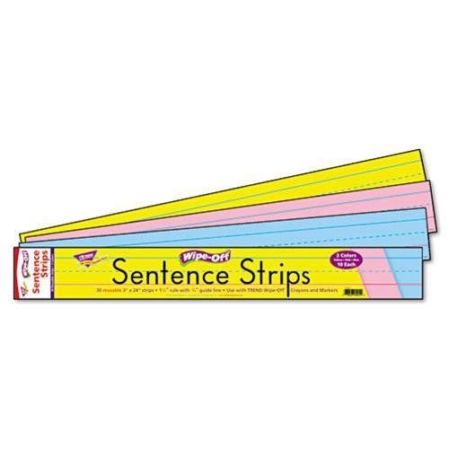 Trend wipe-off sentence strip - theme/subject: learning - skill (t4002) for sale