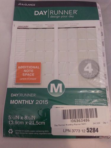 Day runner compact monthly planner refill 2015, 3.75 x 6.75 inches for sale