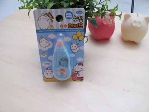 Molang Lovely Cute rabbit Blue Correction Paper / Correction tape