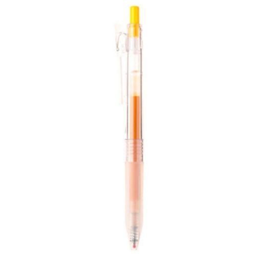 MUJI Moma Smooth writing Gel ballpoint pen Knock (Yellow) 0.5mm Japan WoW