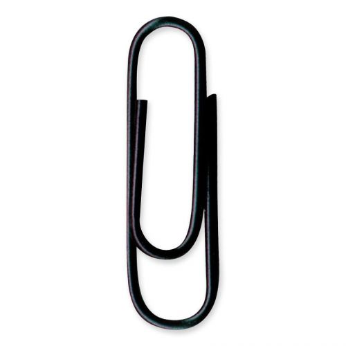 Baumgartens Paper Clips, 2&#034;, Jumbo, Vinyl, 40/Pack, Black [ID 140365]