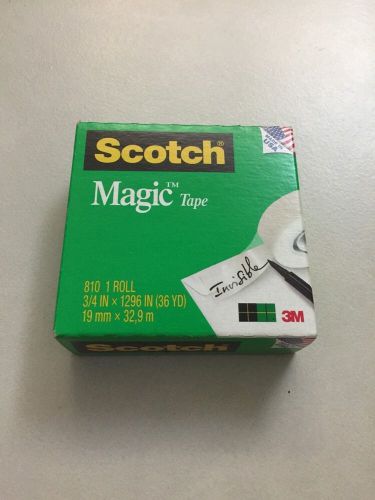 Scotch mmm invisible tape 3/4&#034; x 1000&#034; value pack 4 rolls #810 for sale