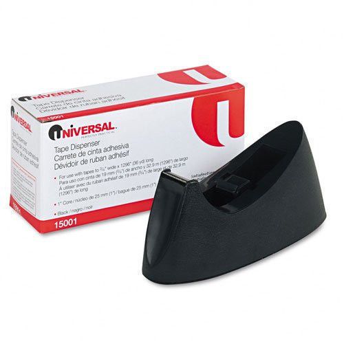 Universal Desktop Tape Dispenser, 1&#034; Core, Black (UNV15001)