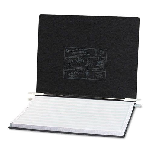 Pressboard Hanging Data Binder, 14-7/8 x 11 Unburst Sheets, Black