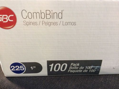 GBC CombBind Spines 100pk 1&#034; Black * New * Make Offer