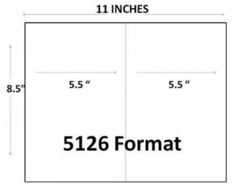 Generic Blank Shipping Labels 8 1/2 x 5 1/2&#034;  1200 pk