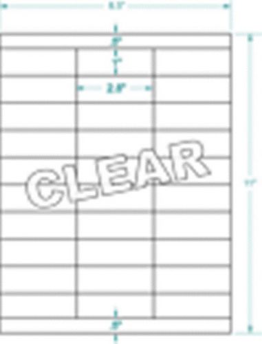 LASER LABEL CLEAR-ADDRESS 2 5/6&#034; X 1&#039; CLEAR