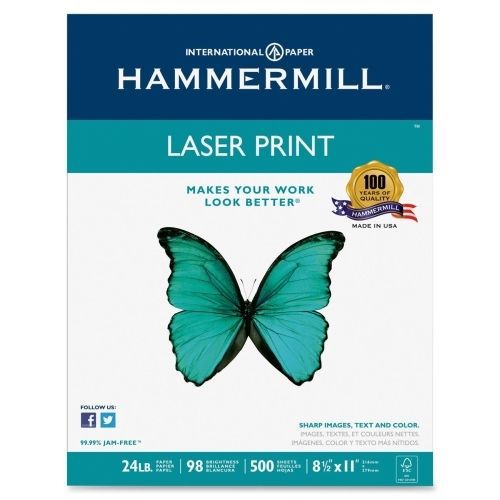 Lot of 10 hammermill laser paper -8.5&#034;x11&#034; -24 lb- 98 bright- white -500/ream for sale