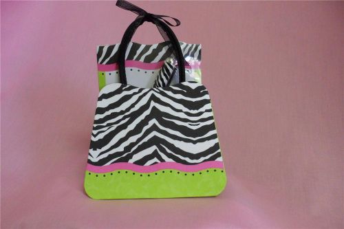 Notepad and Pen Tote Gift Set Organizer 80 sheets ISABELLA PURSE Zebra Print