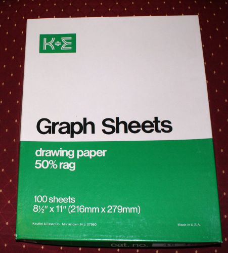 66 SHEETS KEUFFEL &amp; ESSER 464970 8.5 X 11 SEMI-LOGARITHMIC GRAPH DRAWING PAPER