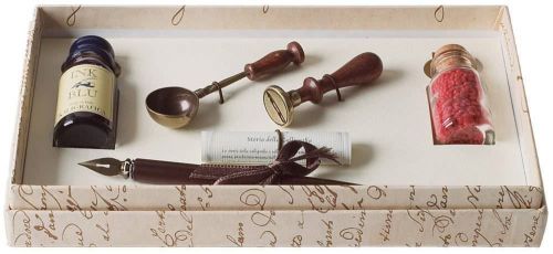 Wood Pen, Ink, Seal, Wax &amp; Scoop Set by Coles Calligraphy