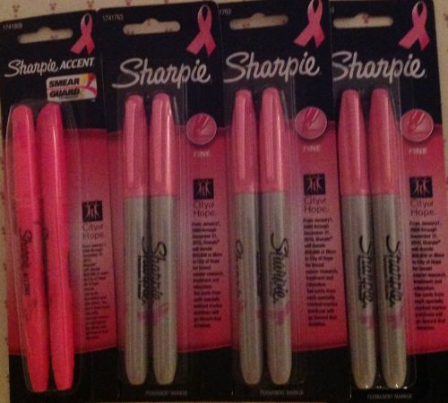 Sharpie City of Hope Pink Ribbon Highlighter+6 Markers